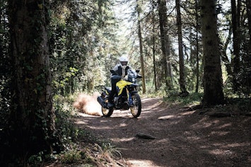 Suzuki V-Storm 800DE im Wald