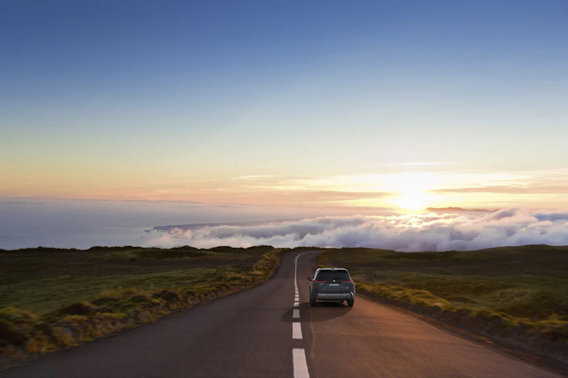 Suzuki Across auf Platz vor Meer