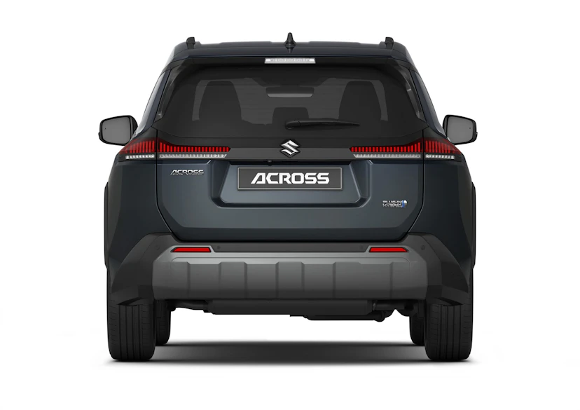 Ein weisser Suzuki Across von vorne