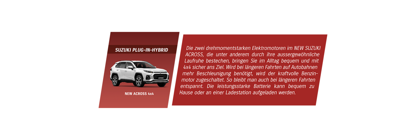Suzuki Plug-in-Hybrid mit Text.