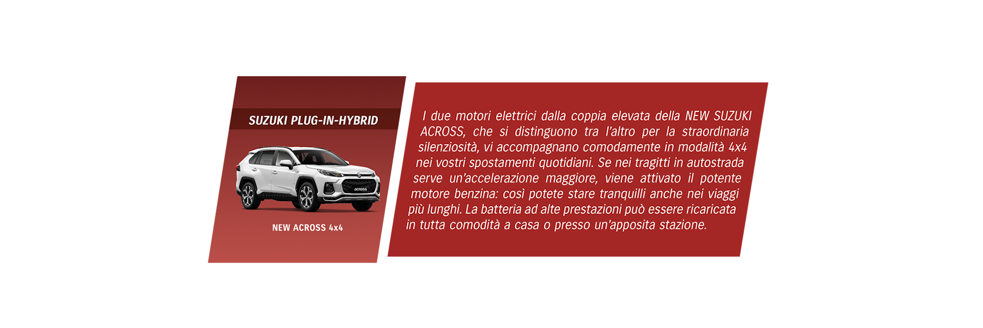 Suzuki Plug-in Hybrid con testo.