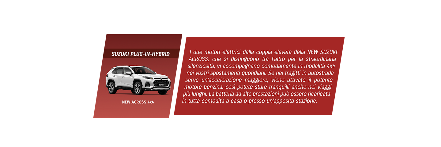 Suzuki Plug-in Hybrid con testo.