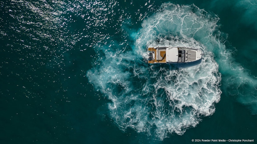 Boot fotografiert von Oben 