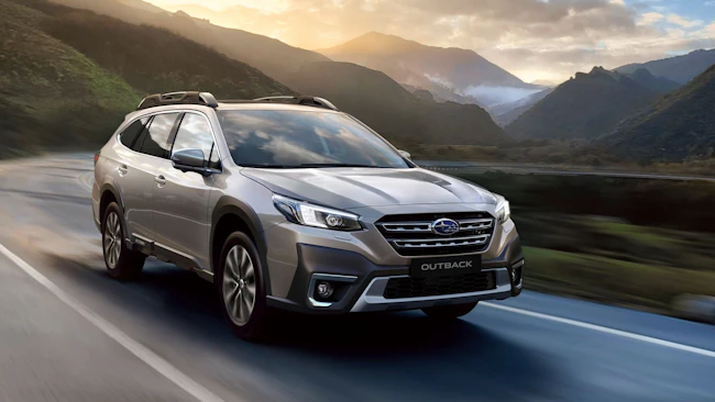 Subaru Outback in the city