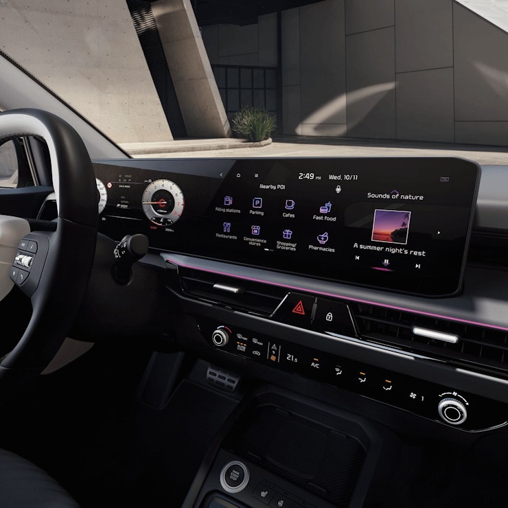 Display und Mittelkonsole des neuen Kia Stonic