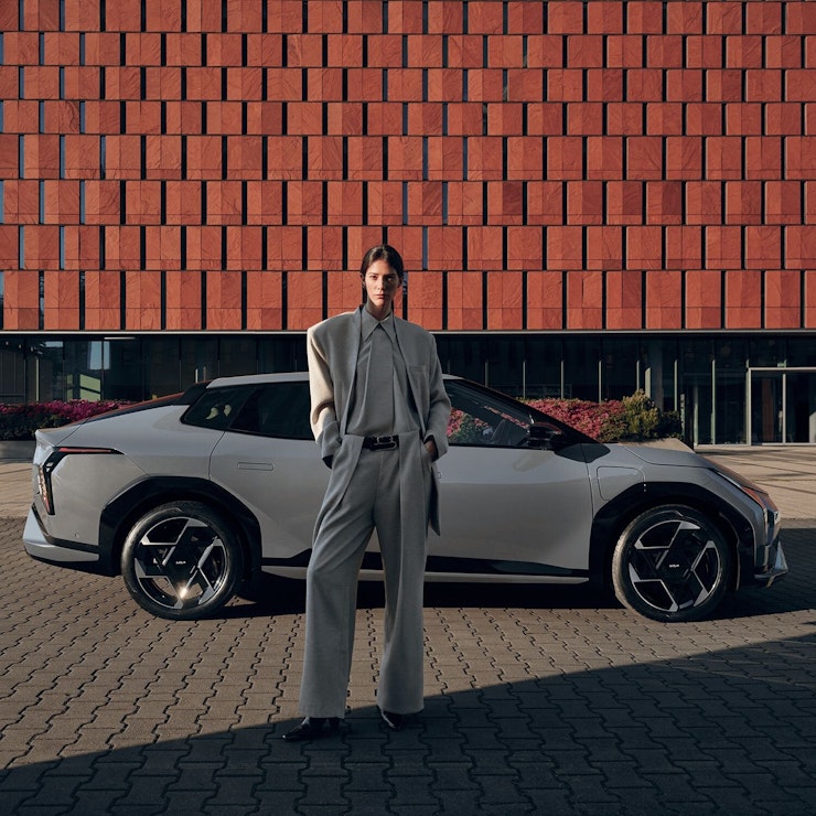 Seitliche Ansicht des Kia EV3