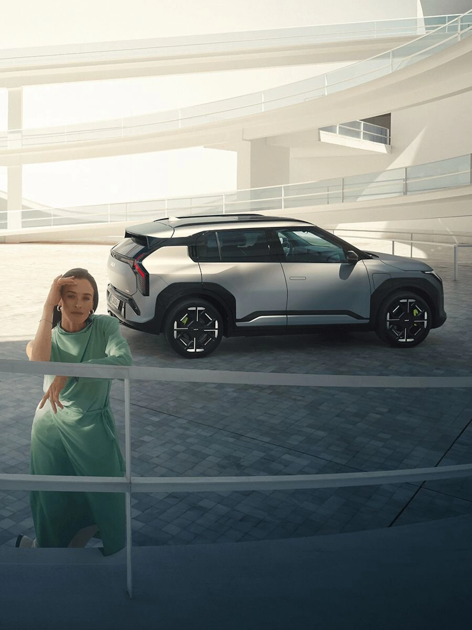 Seitenansicht des Kia EV3 GT