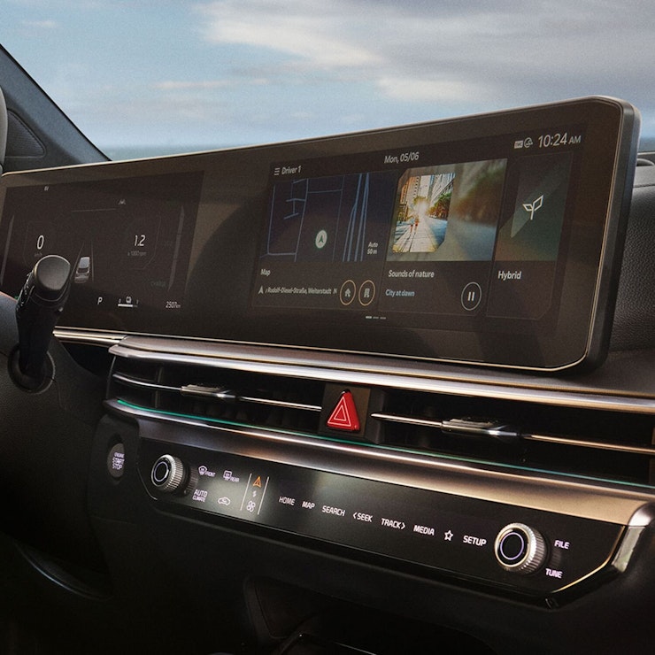 Panorama-Display mit zwei gebogenen 12,3-Zoll-Bildschirmen