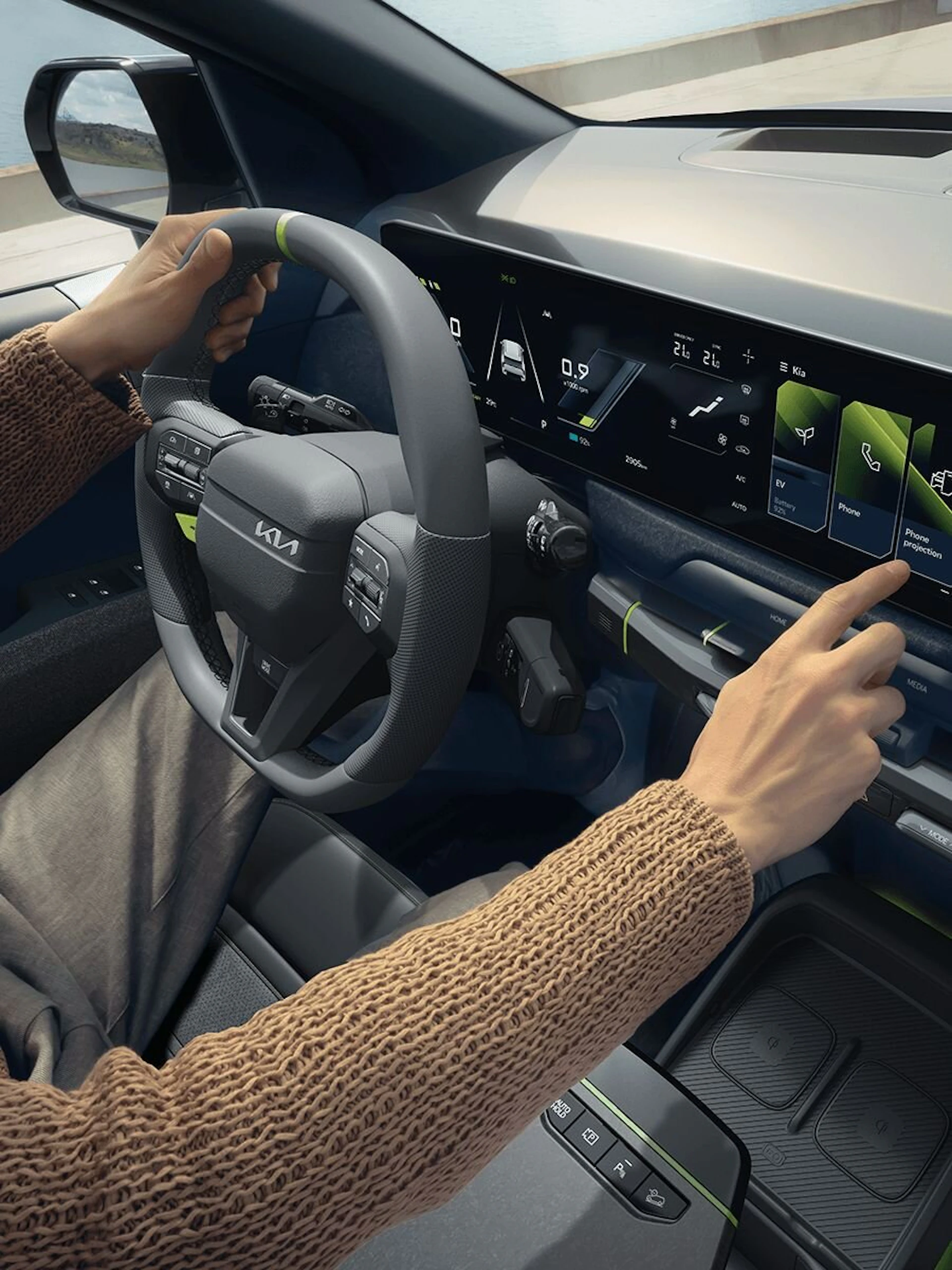 Interieur des Kia EV3 GT