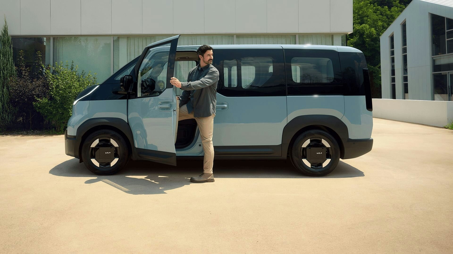 Innenansicht des Kia PV5 Passenger mit flexibler Sitzkonfiguration