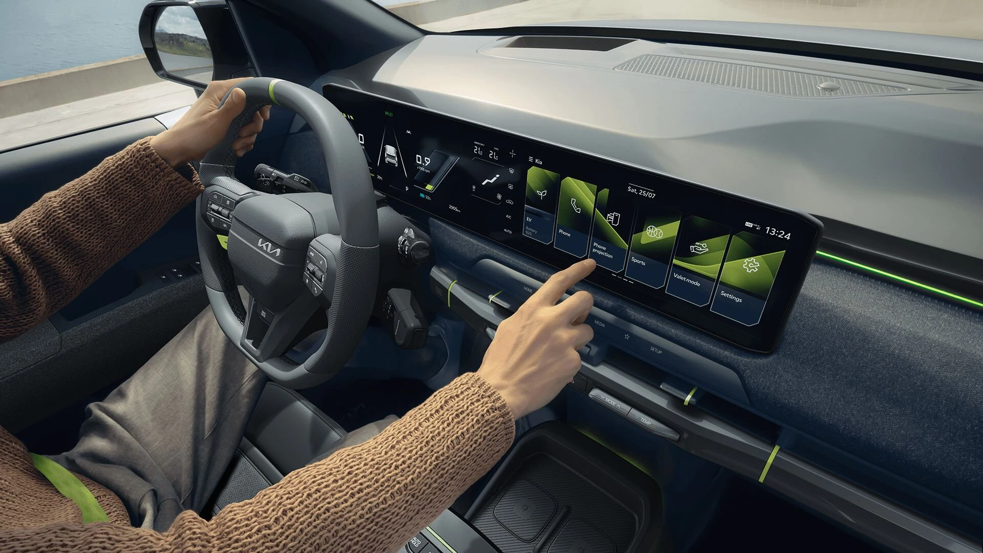 Interieur des Kia EV3 GT