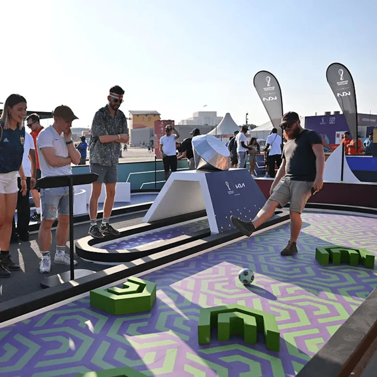 Erlebniszone von Kia beim FIFA Fan Festival
