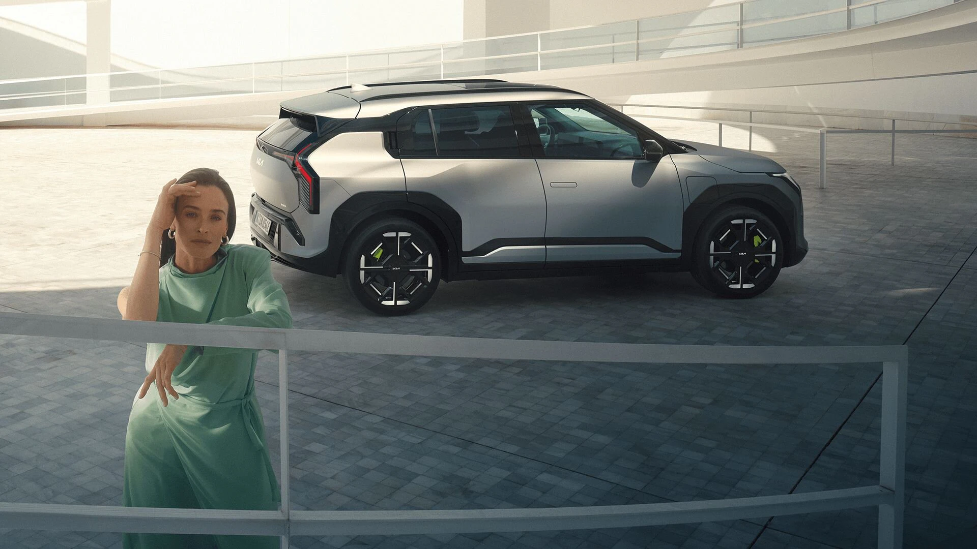 Seitenansicht des Kia EV3 GT