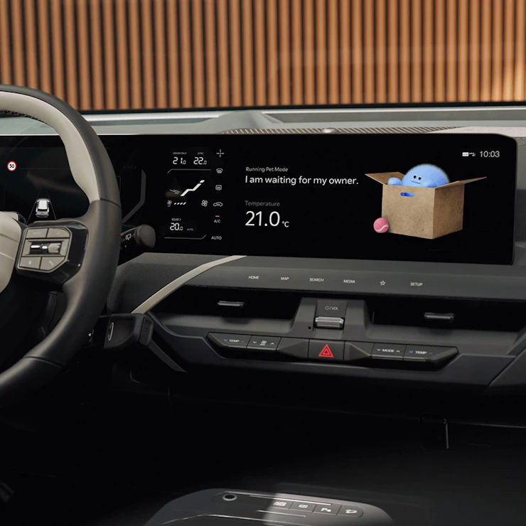 KI-Assistent des Kia EV5 auf dem Display