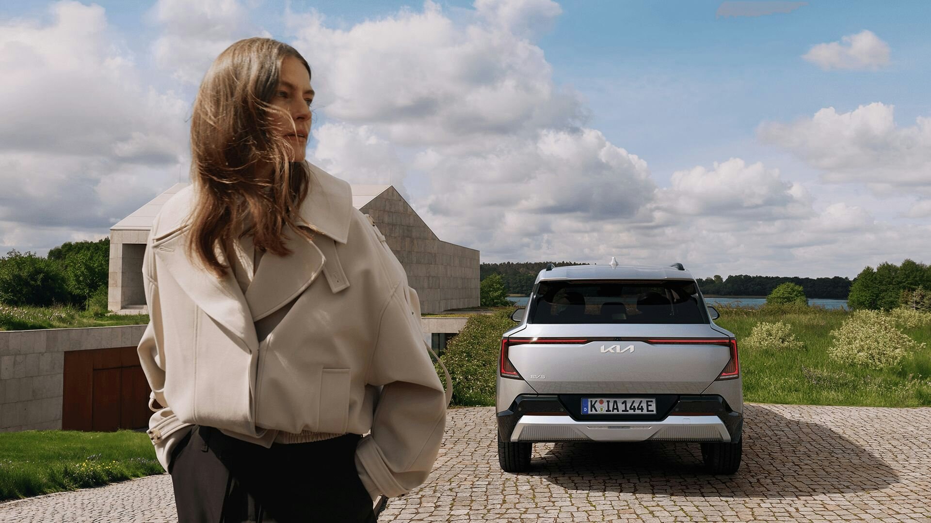 Der Kia EV5 an der Ladestation