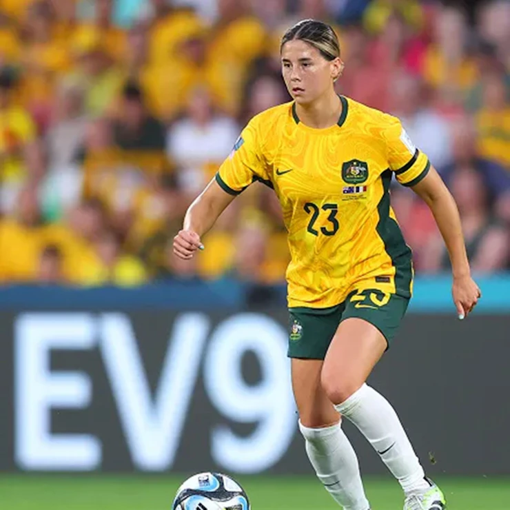Spielszene mit Sam Kerr, Spielerin der australischen Frauen-Nationalmannschaft